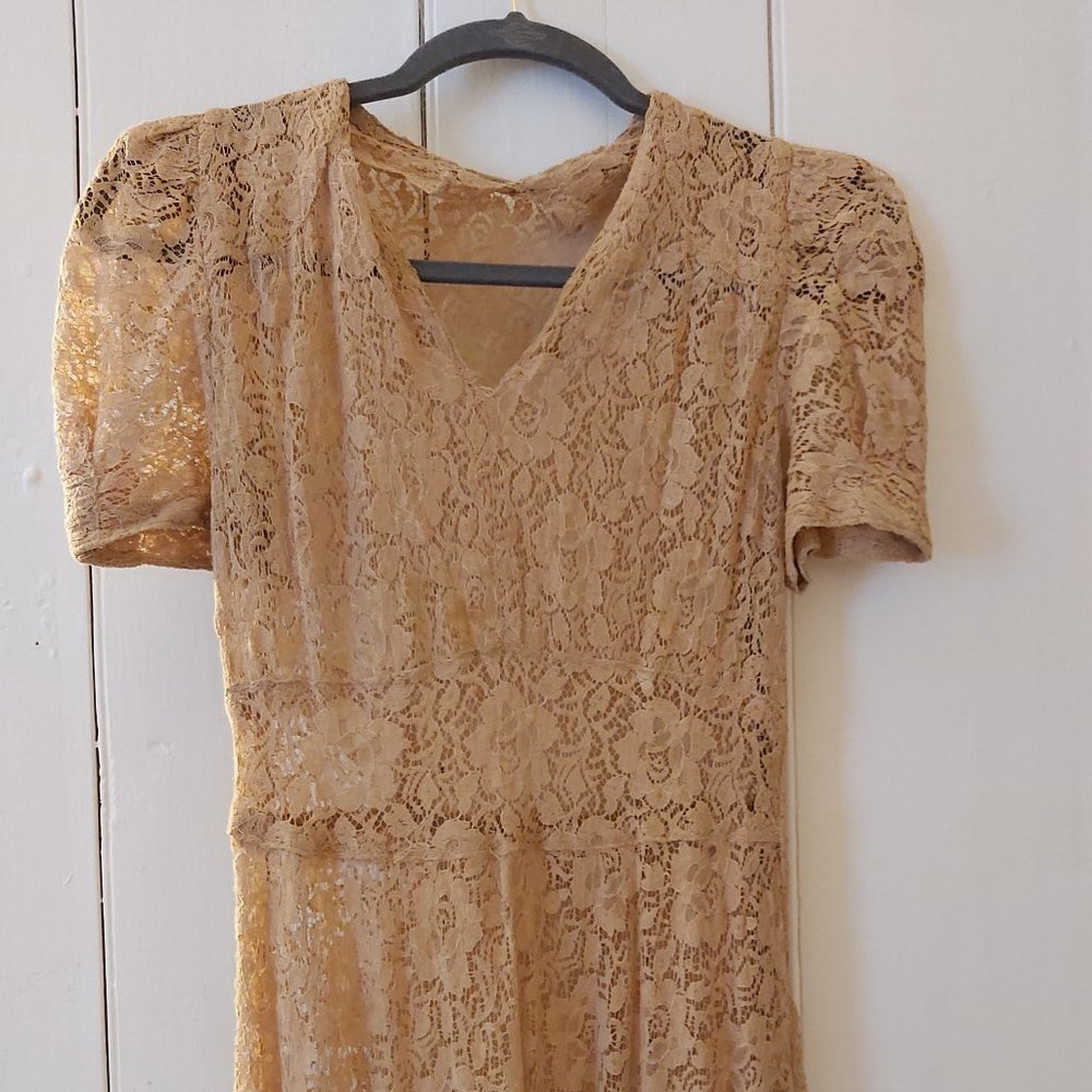 Vintage lace over dress